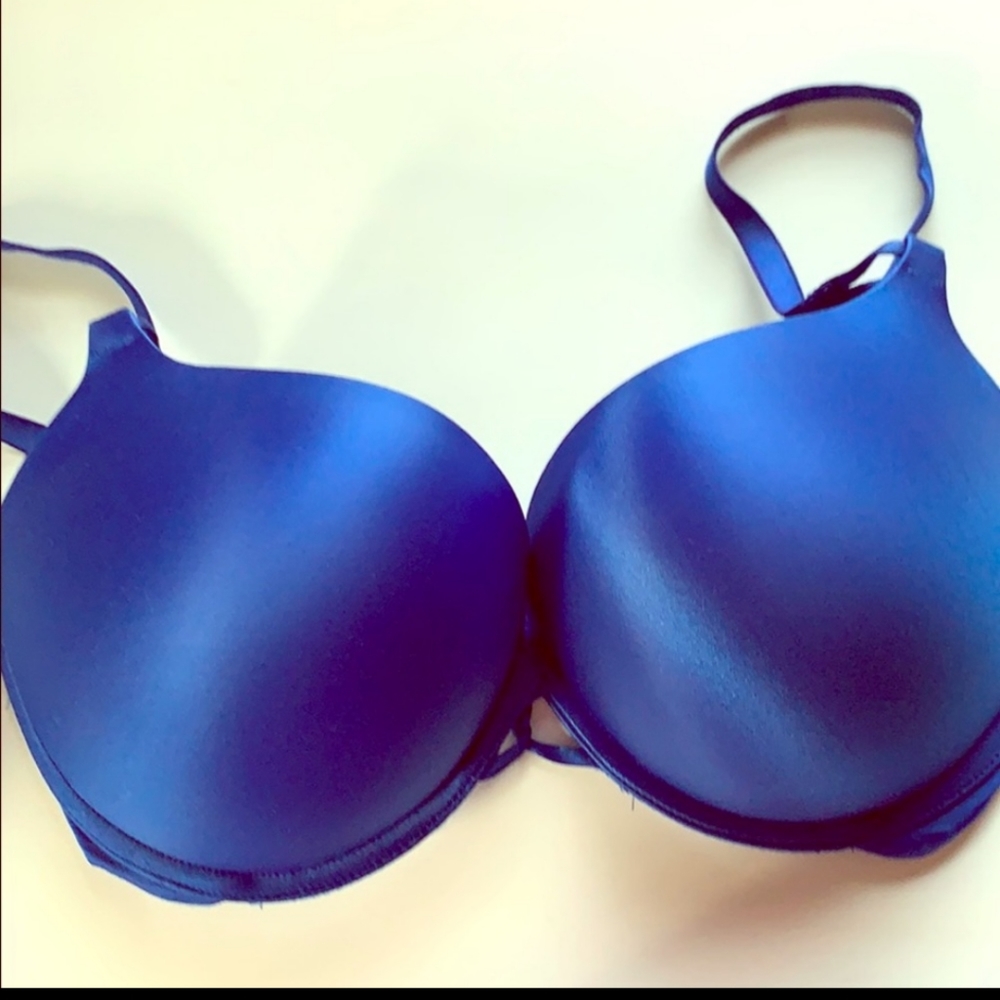Royal blue push up bra